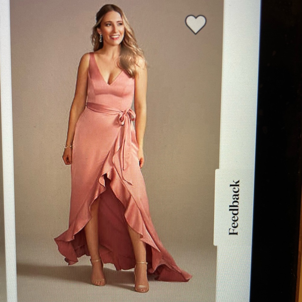 David’s Bridal Bridesmaid dress in Desert Coral